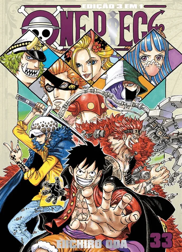 One Piece 3 Em 1 Vol. 33, De Eiichiro Oda., Vol. 33. Editorial Panini, Capa Mole Em Português, 2025