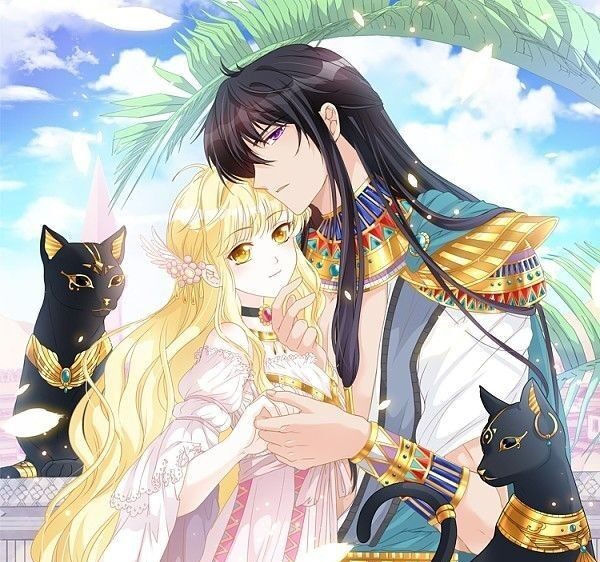 Capa do manhwa Love in Babylon com Wendy e Nabucodonosor II