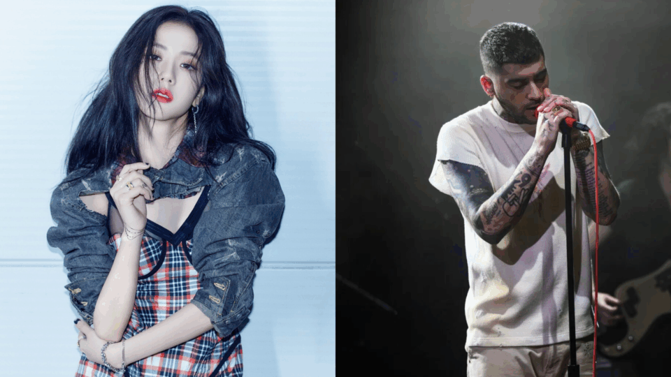 Jisoo e Zayn em cena do teaser de Eyes Closed