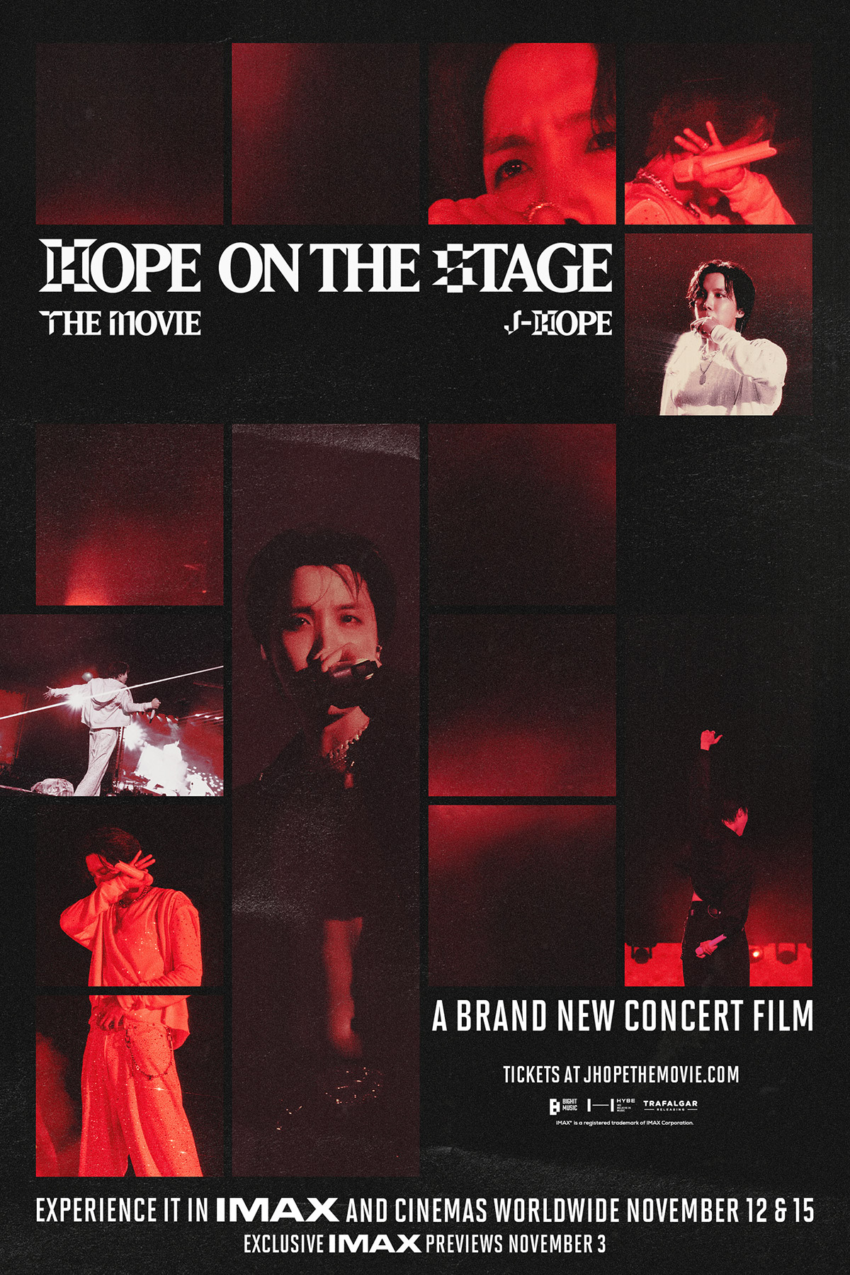 j-hope em cena do HOPE ON THE STAGE THE MOVIE