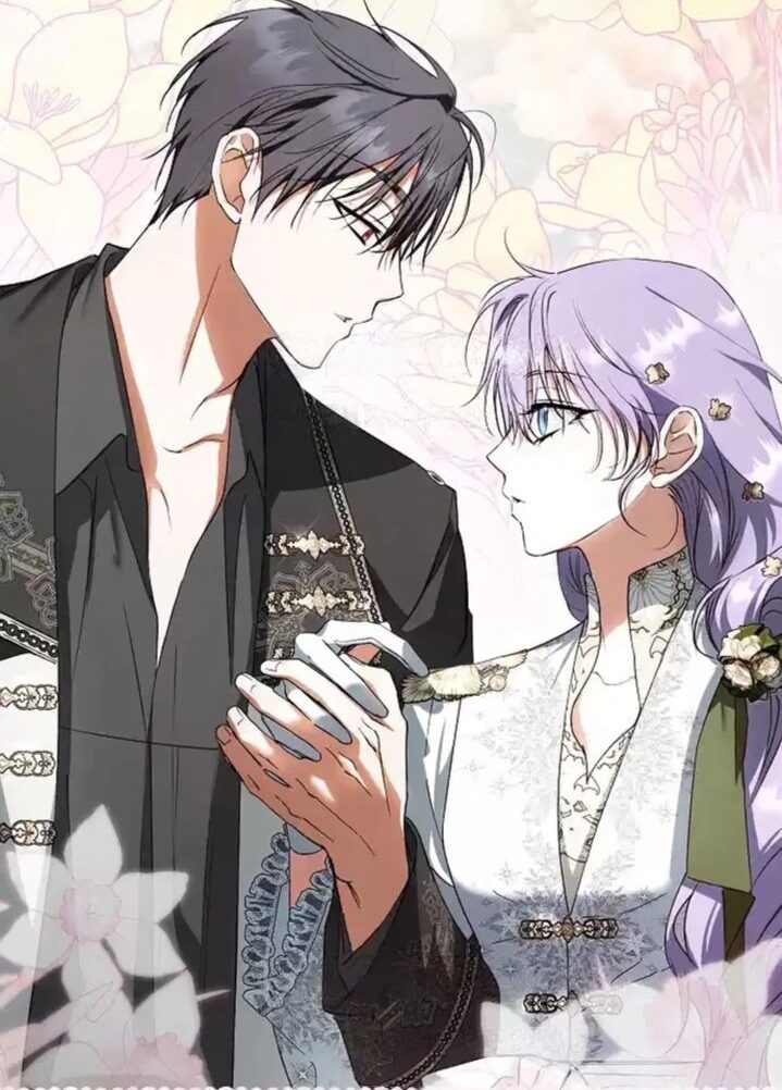 Cena romântica ou simbólica entre Celonia e o Lorde Demônio amnésico