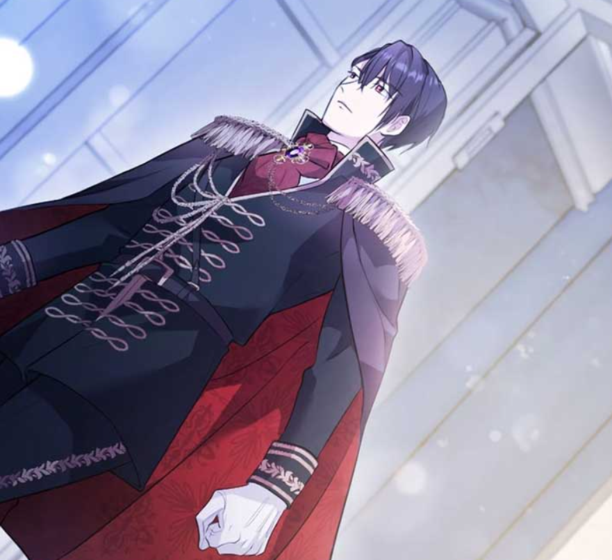 Oriana em vestido nobre manhwa com express&atilde;o confiante