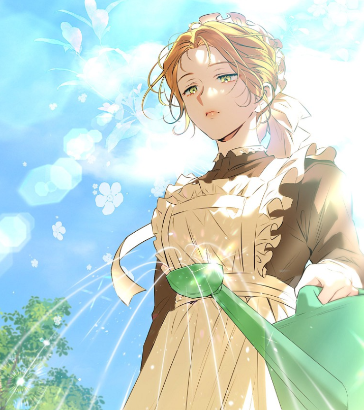 Daisy Fager protagonista de The Peaceful Life of a Maid Who Hides Her Power and Enjoys It
