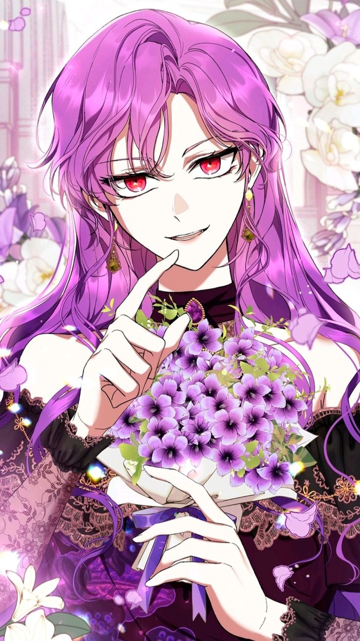 Deborah Seymour segurando flores em The Perks of Being a Villainess